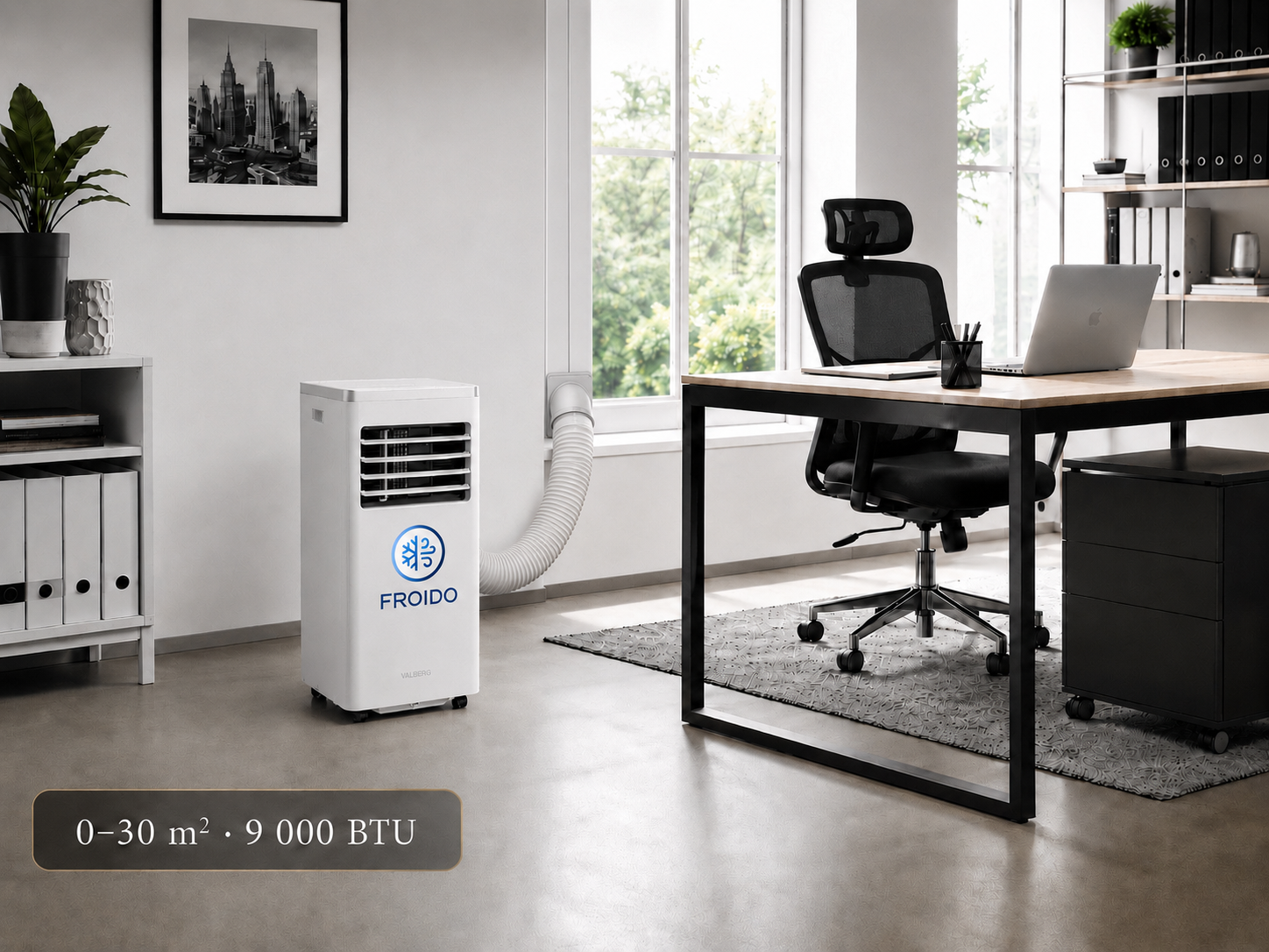 Climatiseur FROIDO 9 000 BTU en bureau